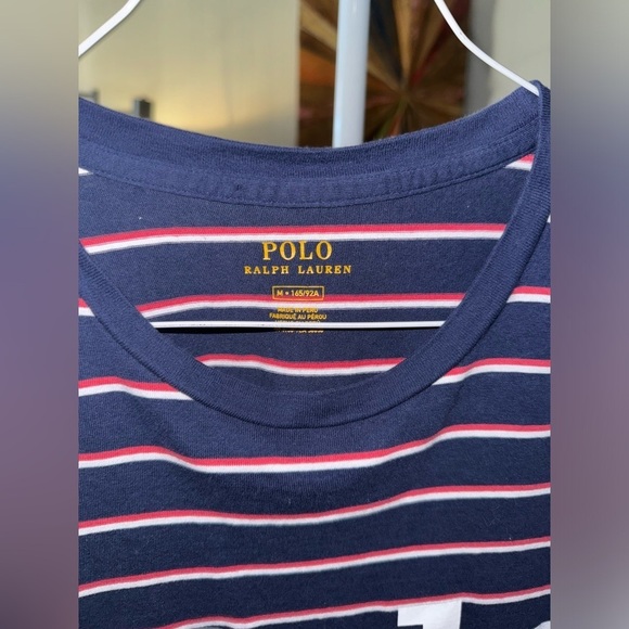 Polo by Ralph Lauren Navy Striped Short Sleeve Tee, medium - Picture 2 of 3
